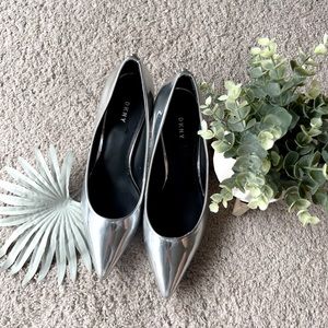 DKNY Silver Pumps size 8